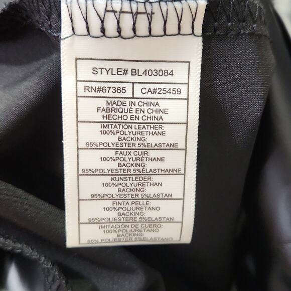 Steve Madden Revolve Skinny Dip Black Faux Leather Pants XS Stretch Academia - Picture 9 of 12